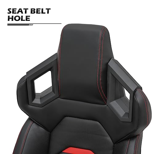 Red PVC Bucket Style Reclinable Sport Racing Seat E78775