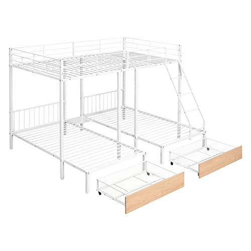 Black Triple Bunk Bed Twin Size Q927363