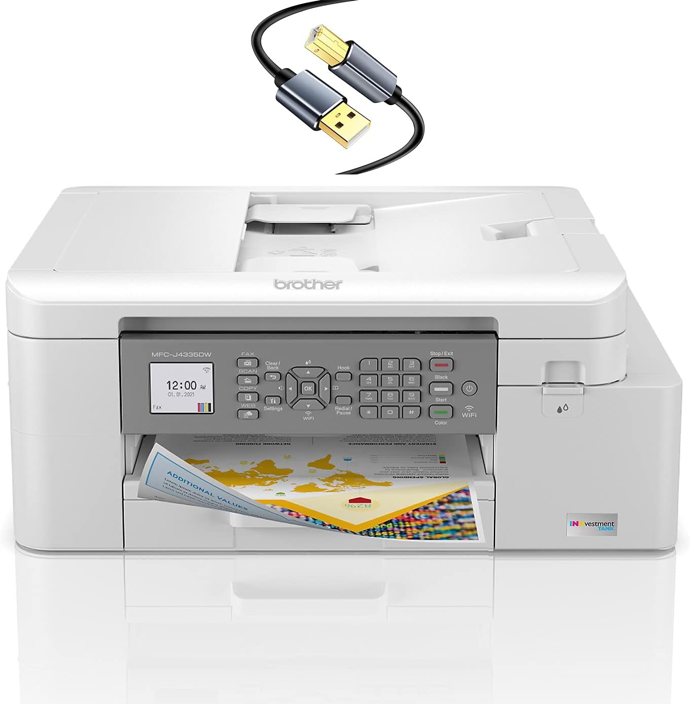 Wireless Color All-in-One Inkjet Printer, Silver F625