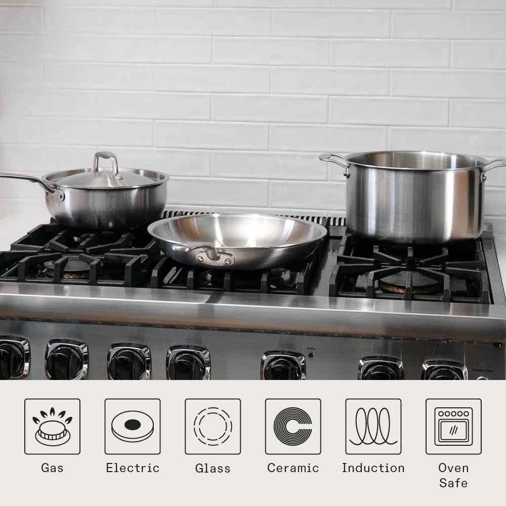 10 Pc Stainless Steel Pot Pan Set F72121