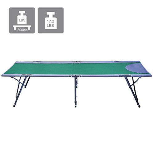 Green Folding Camping Cot with Carry Bag T717039