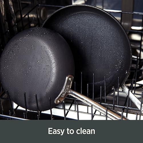 10 Piece Hard Anodized Nonstick Black Cookware Set Y81397