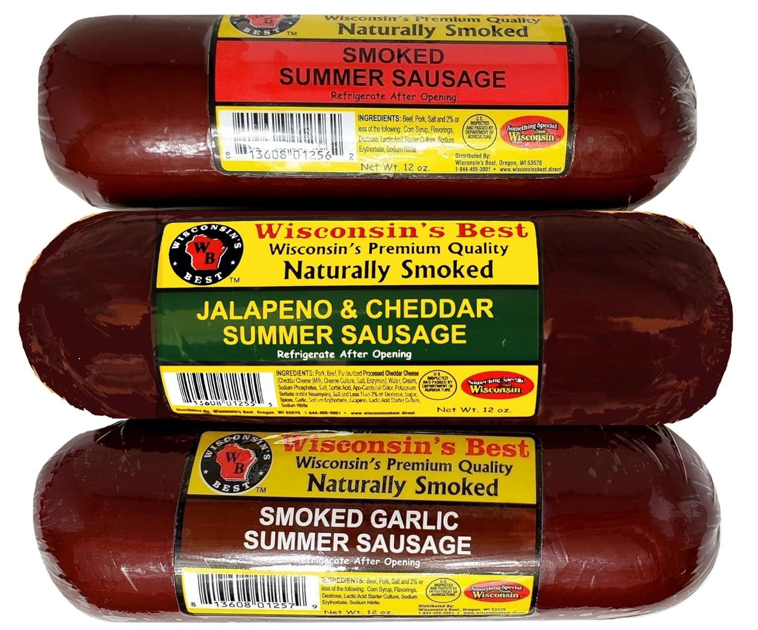 Smoked Summer Sausages Wisconsin Cheeses Crackers Pretzels Mustard Gift Basket B1126