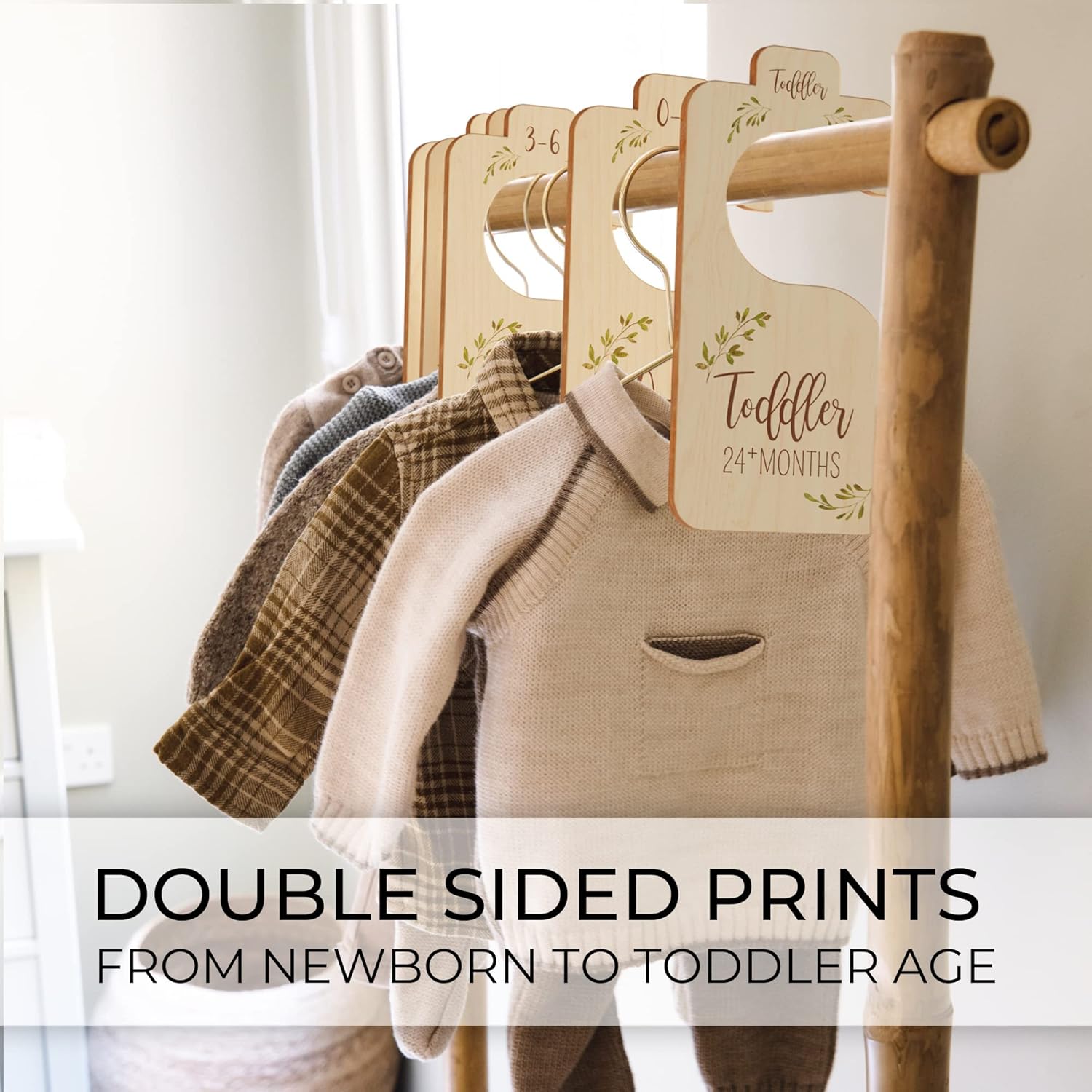 Wooden Baby Closet Dividers Double-Sided Organizer R72709