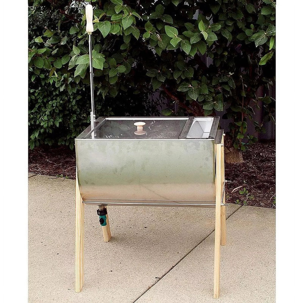 15 Gallon Laundry Hand Washer Tub and Wringer with Wooden Legs D977894