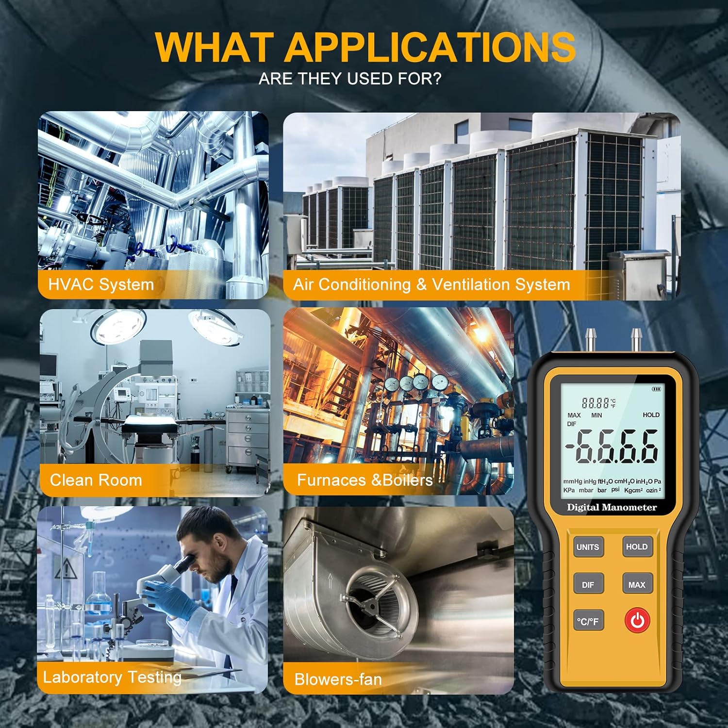 Dual-Port Digital Manometer W5886