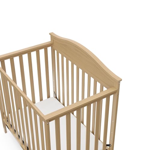 4-in-1 Convertible Mini Crib with Bonus Mattress (Driftwood) P9844
