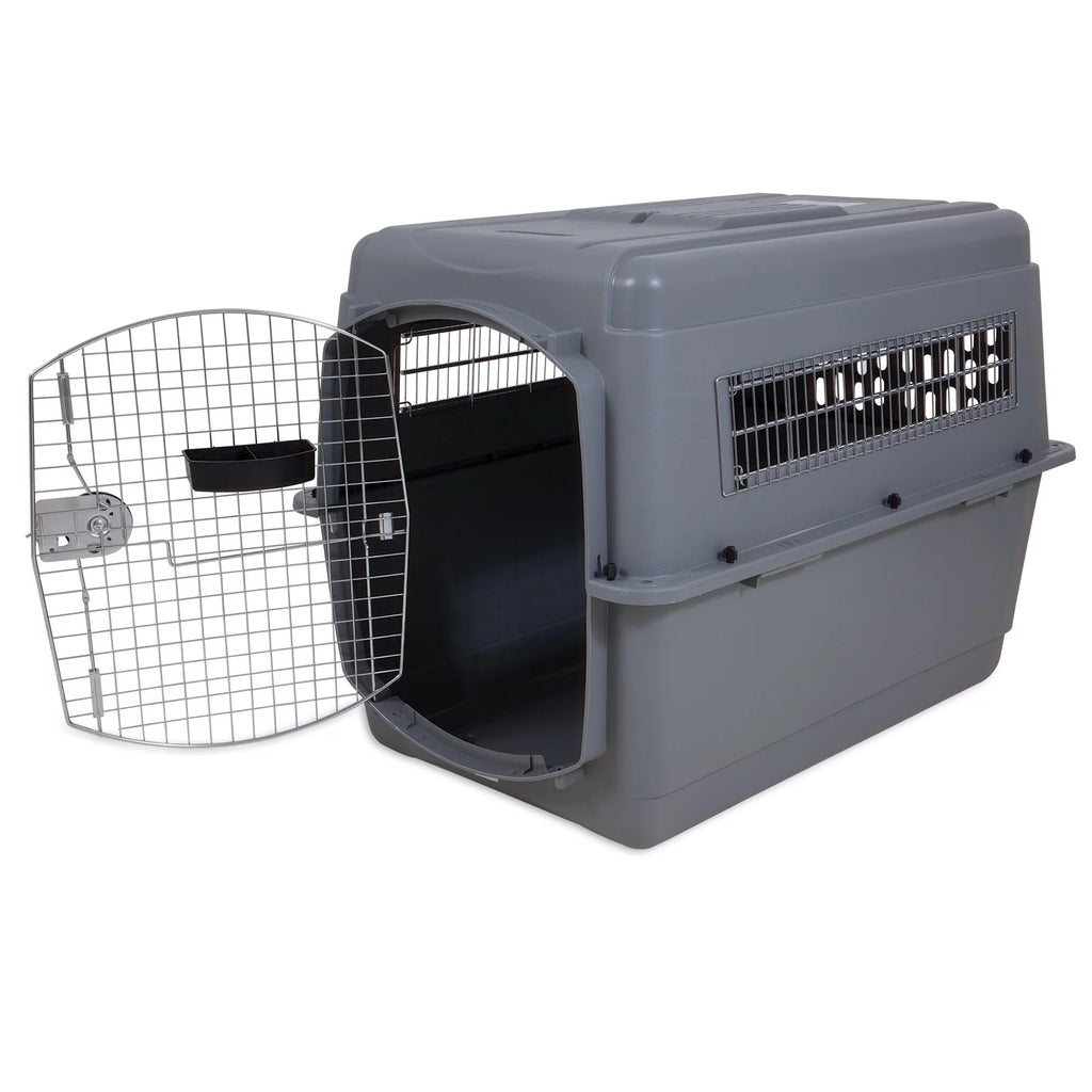 Gray 40" Dog Crate Pet Carrier F1480