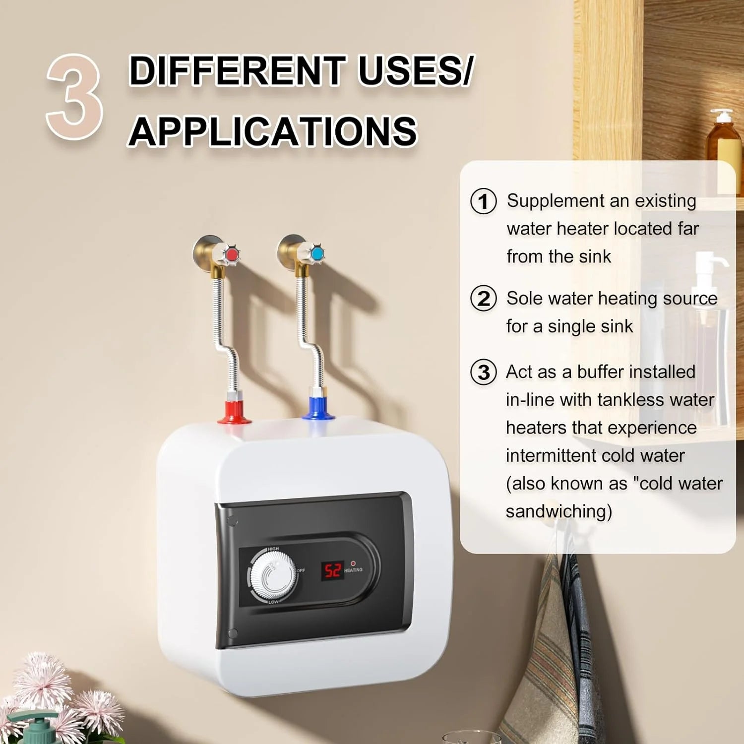 4 Gallon 110V 1.5KW Electric Mini-Tank Water Heater X16846