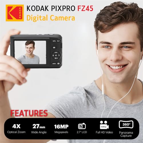 Digital Camera with Point & Shoot Camera Case and 128GB SDXC Memory Card V974441