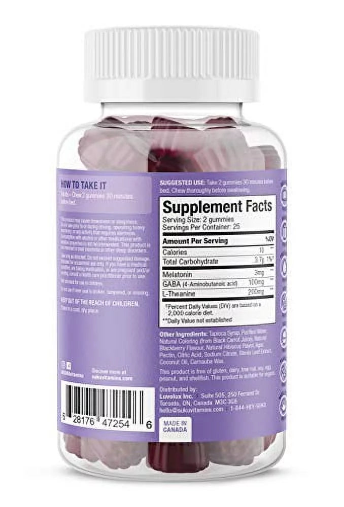 Restful Sleep Gummies, Blackberry Hibiscus Flavour, 50 Count D70771