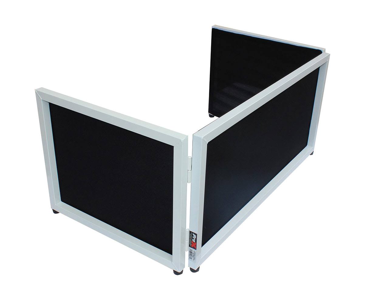 6ft Table Top DJ Facade White Trim Black White Scrim W22848