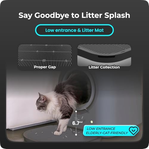 Dark Grey Self Cleaning Cat Litter Box K88309