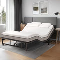 Queen Adjustable Bed Base Frame Black Metal K4909