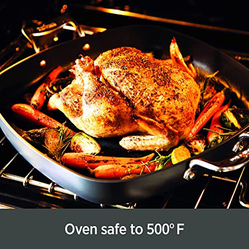 10 Piece Hard Anodized Nonstick Black Cookware Set Y81397