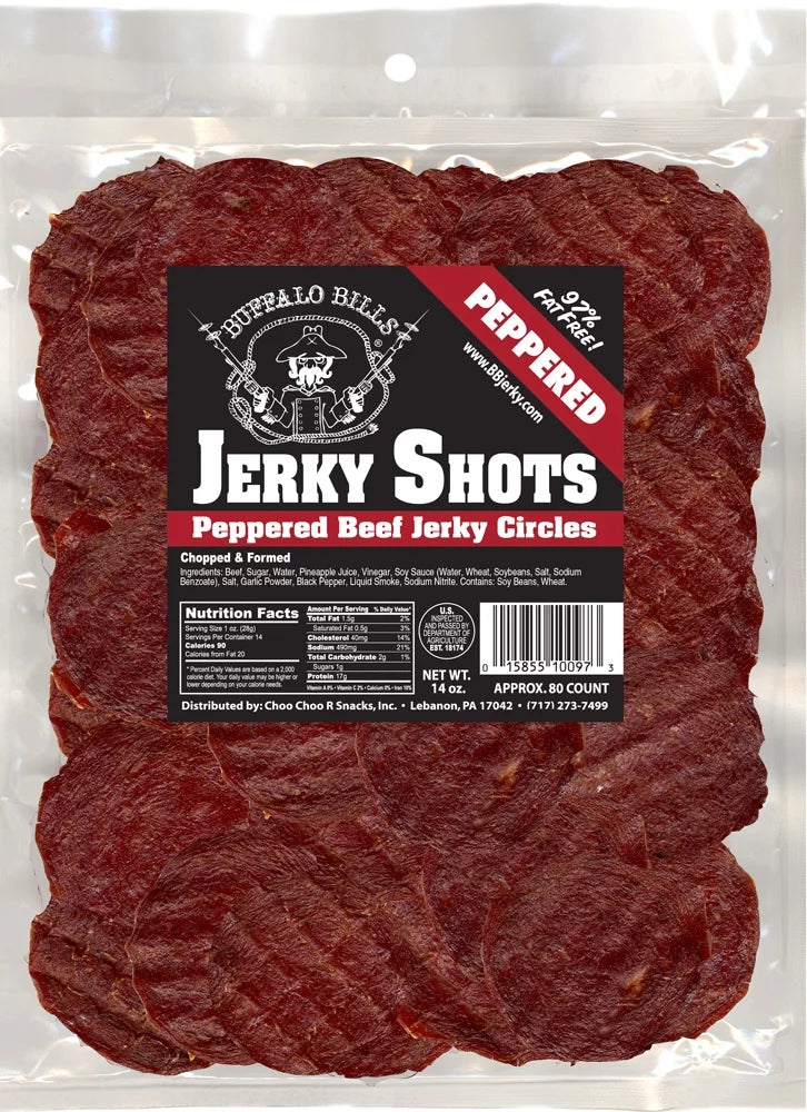 14oz Peppered Beef Jerky Shots C14836