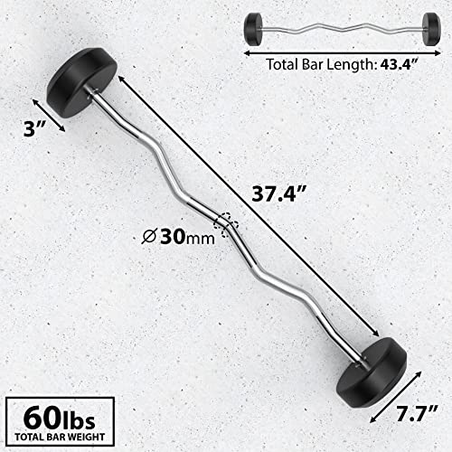 Fixed Curved Steel Bar with Rubber Weights I81663