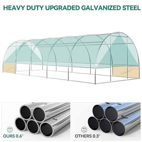 White Galvanized Steel Greenhouse E5702