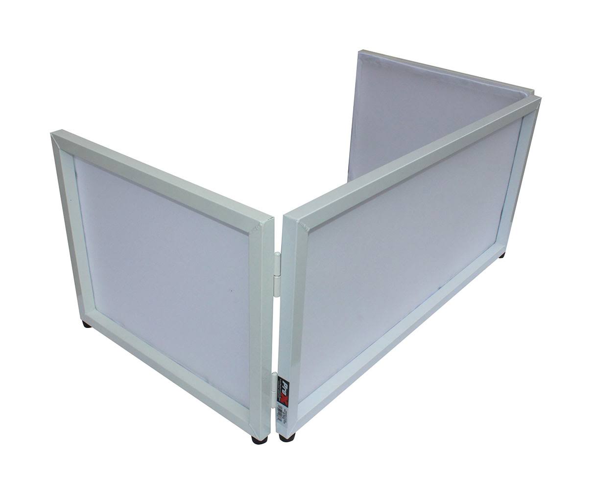6ft Table Top DJ Facade White Trim Black White Scrim W22848