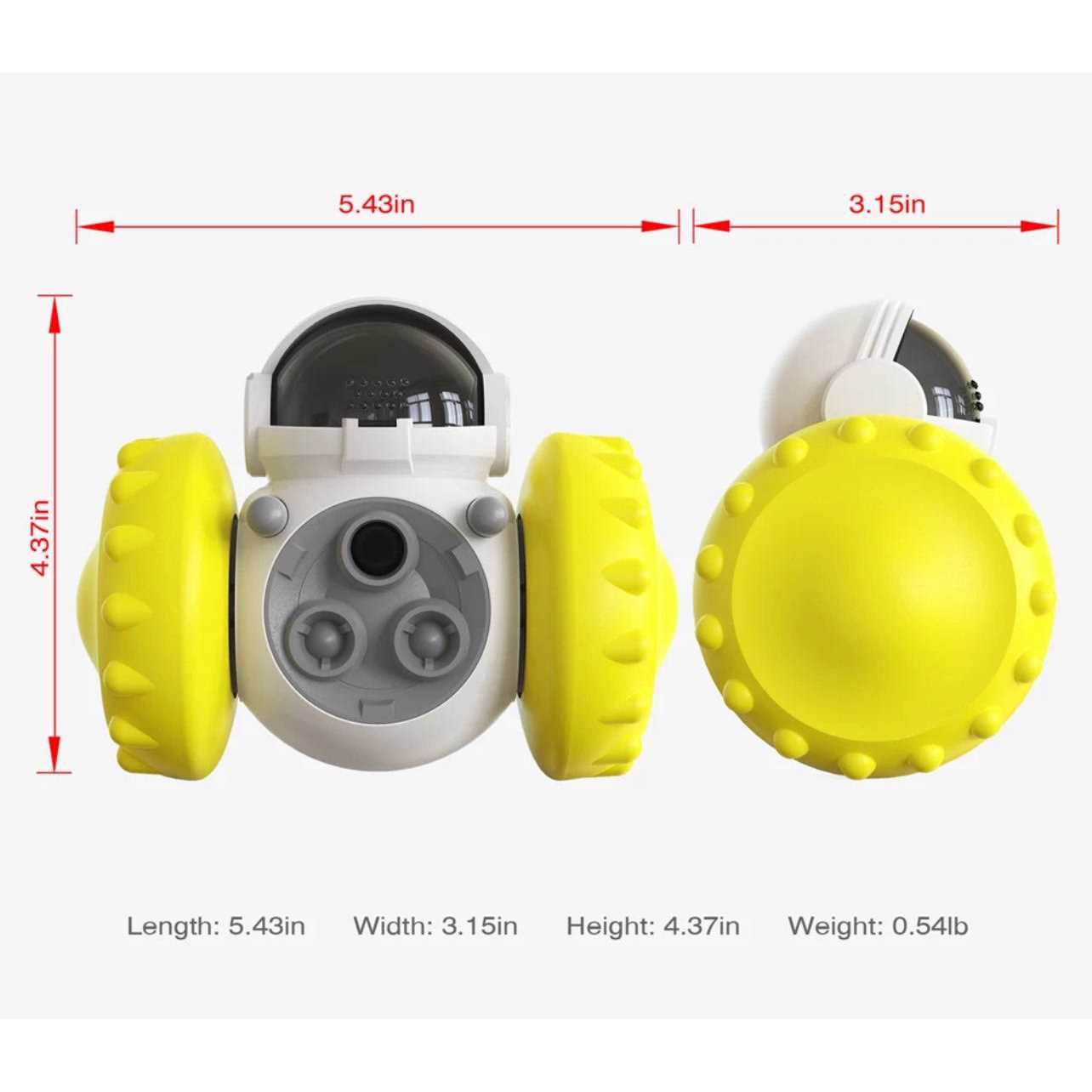 Robot Shaped Treat Dispenser Push Toy Z13693