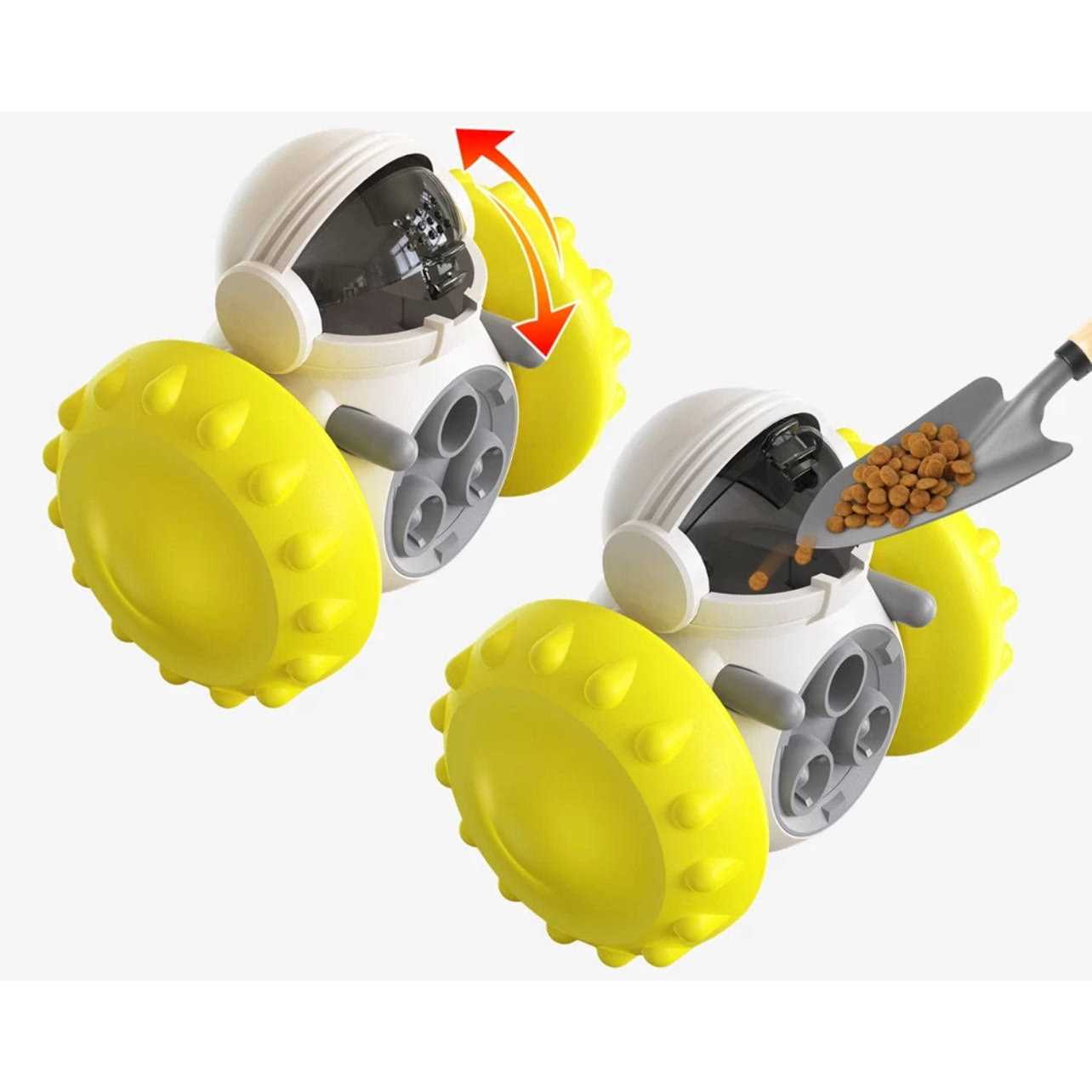 Robot Shaped Treat Dispenser Push Toy Z13693