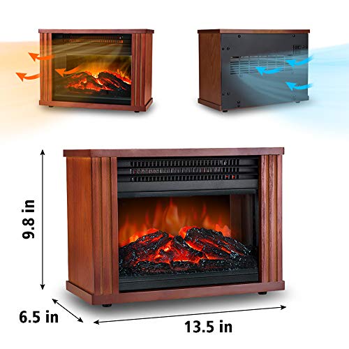 Electric Infrared Quartz Space Heater, 1500W, 3 Heat Settings, 12H Timer U988