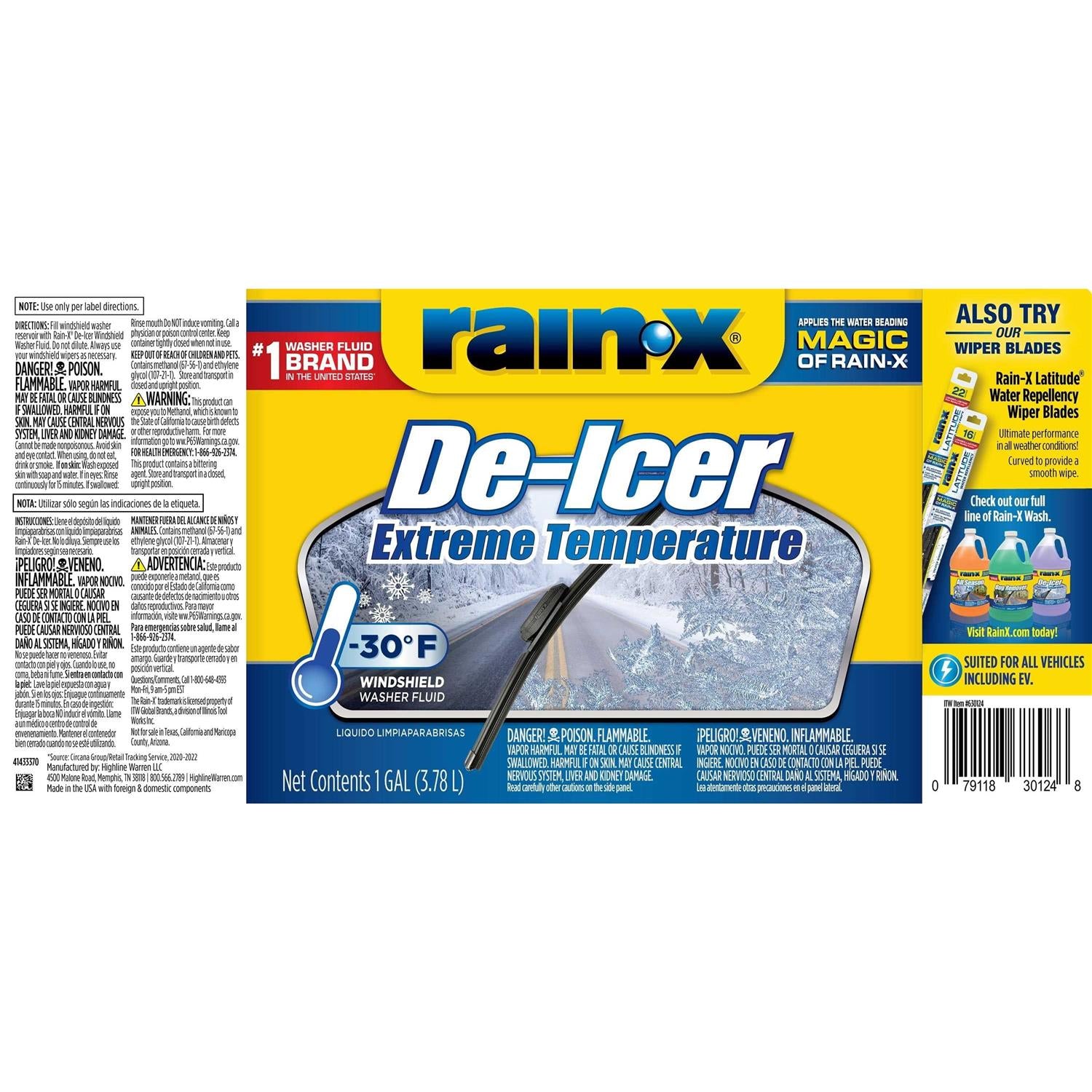 -30 Degree De-Icer Windshield Washer Fluid S4251