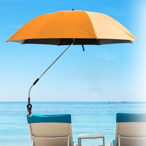 42 inches UPF 50+ Chair Umbrella with Universal Clamp X88889
