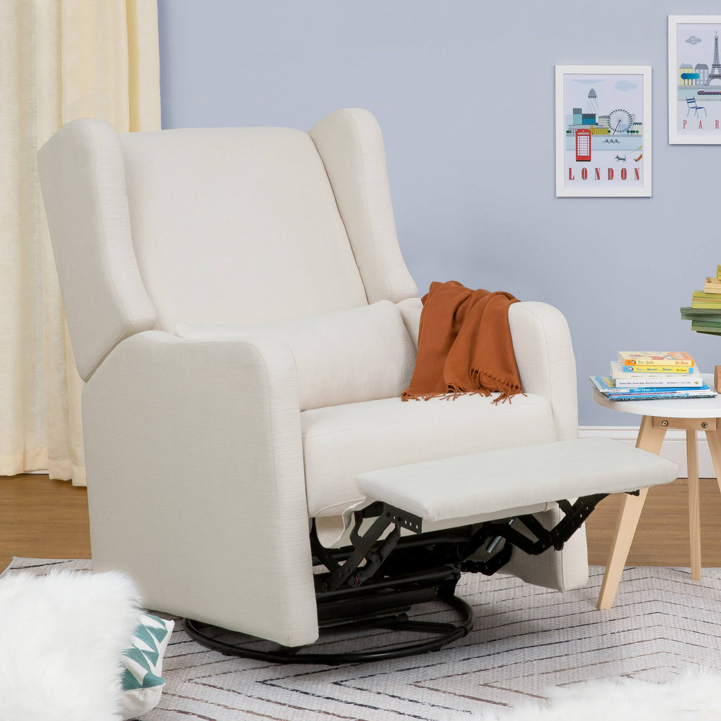 Performance Cream Linen Recliner and Swivel Glider J4048