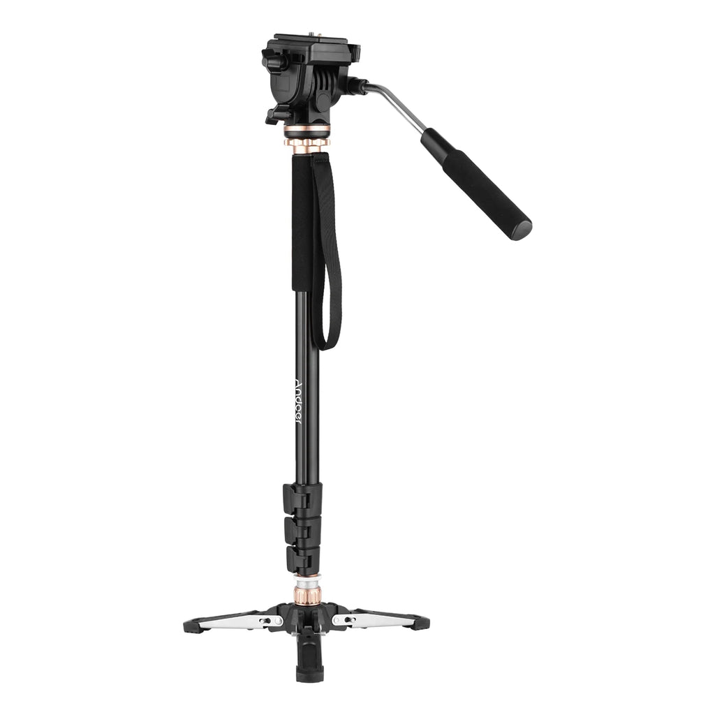 Aluminum Alloy Photography Monopod Stand with Detachable Tripod Base and Carry Bag O981
