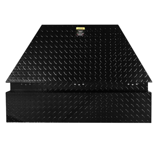 Black Aluminum Trailer Tongue Tool Box with Lock C4226