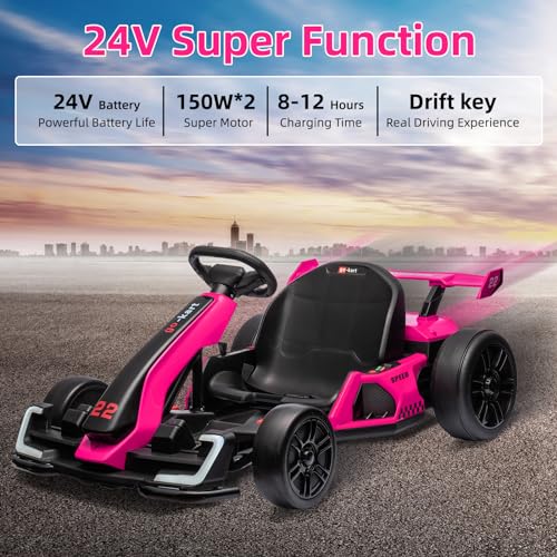 Red Electric Drift Go Kart with Adjustable Seat K57267
