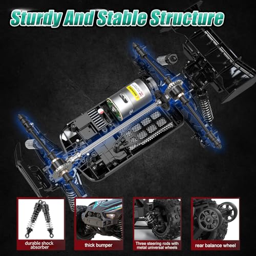 1/14 RC Cars Fast 60 KPH 4WD All Terrain RC Truck with 60 Mins Runtime G93187