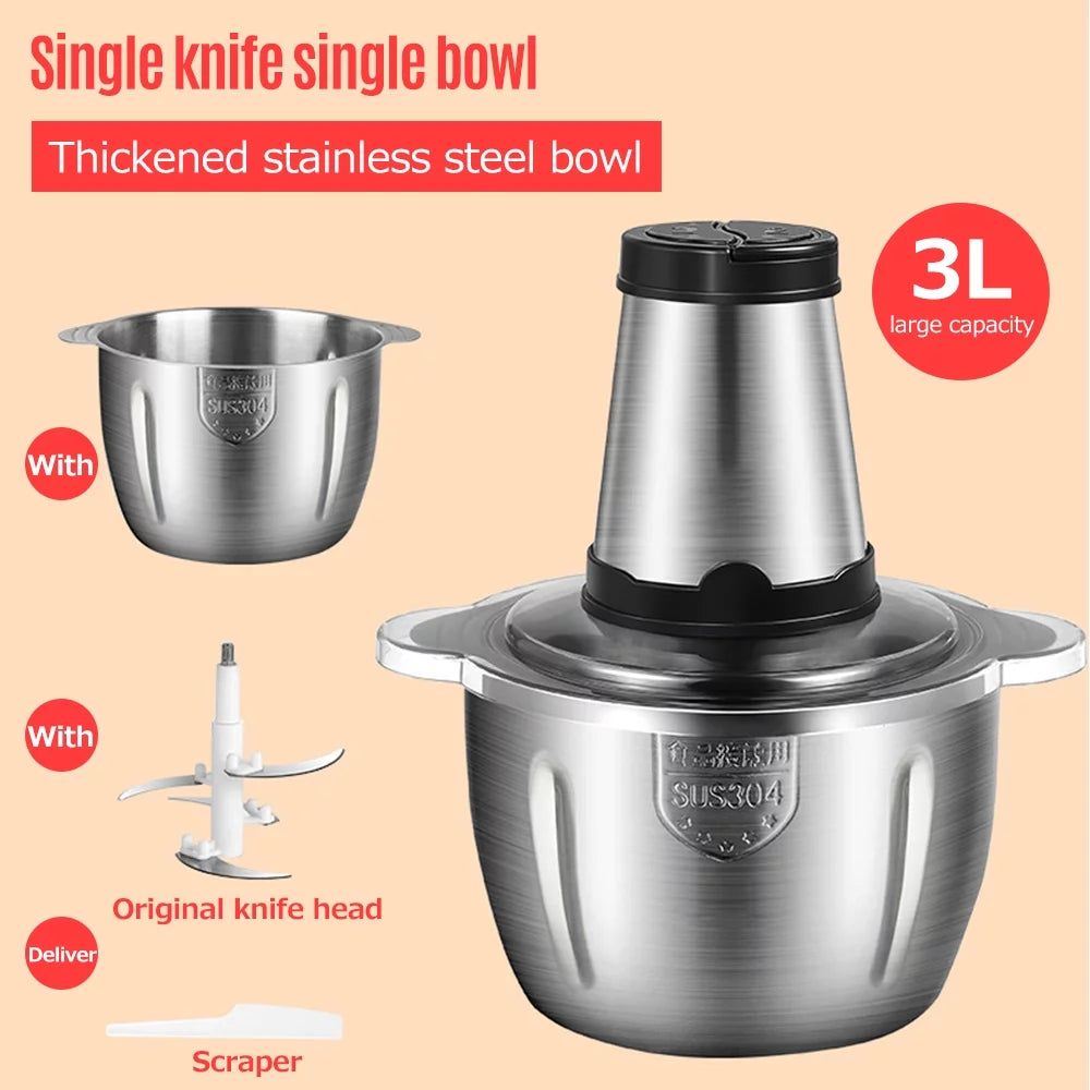 3L Stainless Steel Electric Meat Grinder X48791