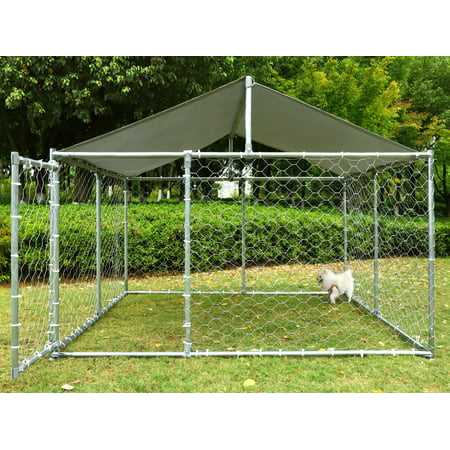 Outdoor Large Dog Kennel With Canopy I439069