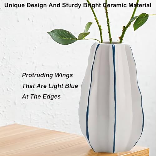 White Ceramic Vase Set of 2 P163259
