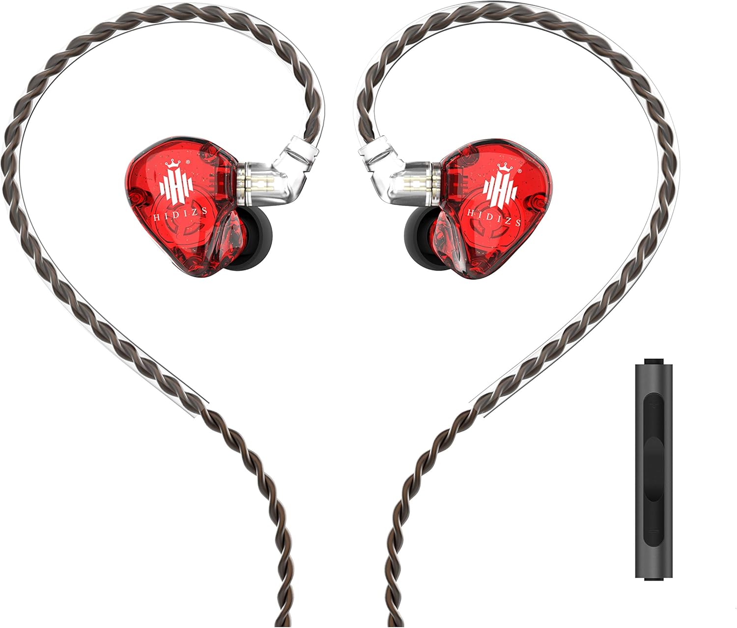 Black Polymer Diaphragm In-Ear Monitor Headphones with Detachable Cable C7091