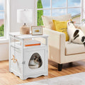 Box Furniture with Open Shelf Cat Litter Box J492233