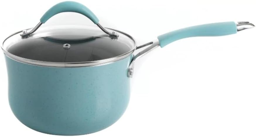 24-Piece Aluminum Cookware Combo Set Turquoise Sky Blue Z395346