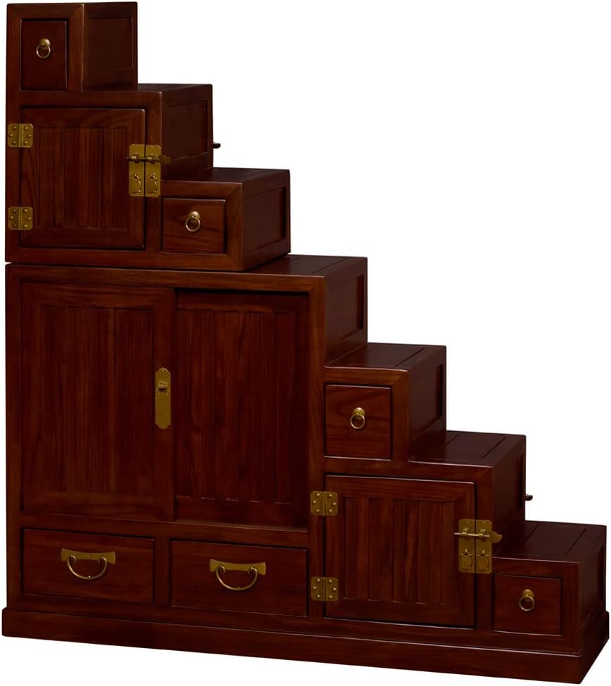 Mahogany Finish Asian Cabinet U2307