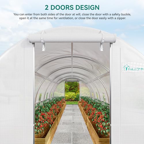 White Galvanized Steel Greenhouse E5702