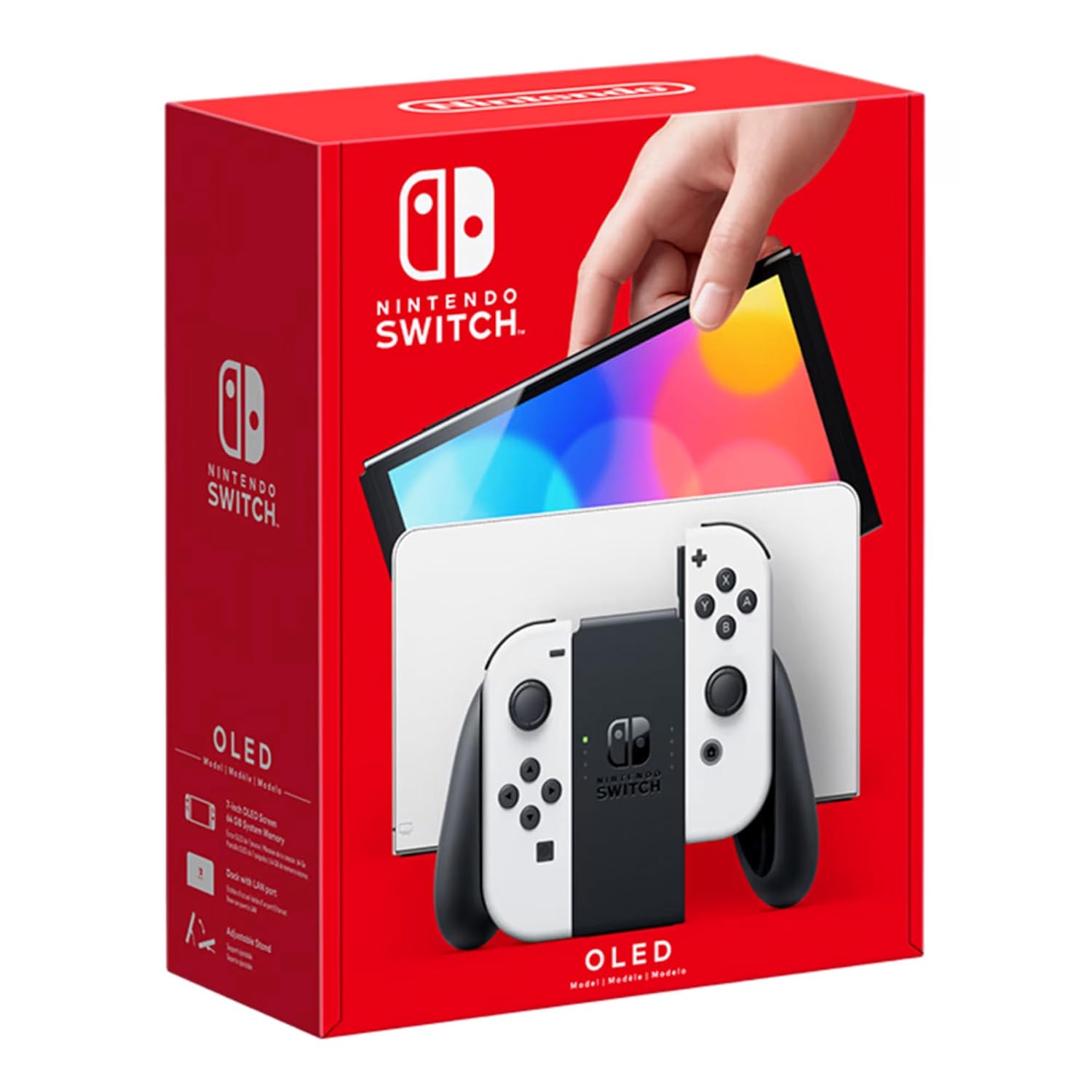 OLED Model Mario Kart 8 Deluxe Bundle with Extra Joy-Con (Red/Blue), Dock, Grips, Straps, Case and Earphones E14390