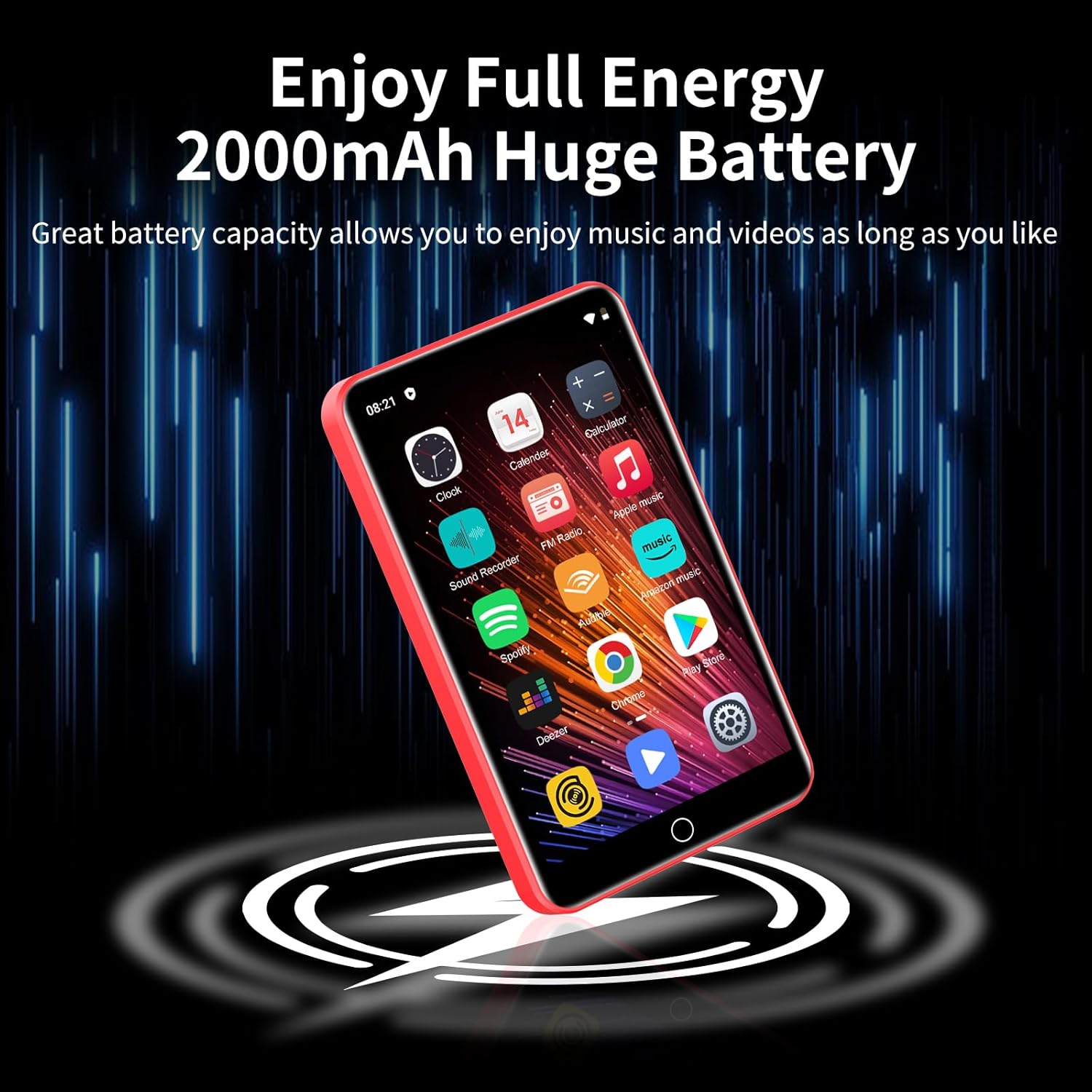 80GB MP3 Player with Bluetooth and WiFi, 4.0" Touchscreen L467337