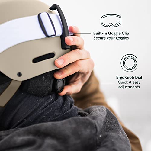 Adjustable Fit Snow Helmet with Protective Shell and Breathable Vents E9545