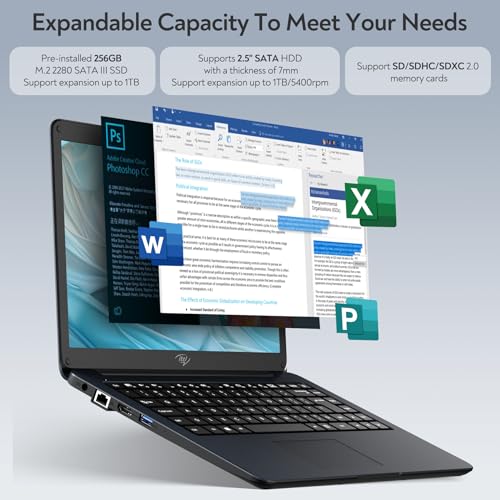 14'' Dual-Core Intel Celeron N3350 4GB RAM 256GB SSD Windows 11 Laptop D9831