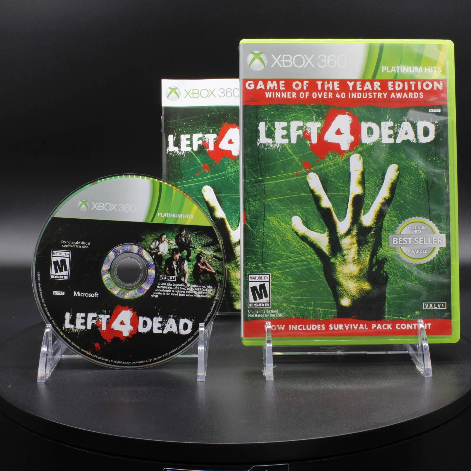 Left 4 Dead Xbox 360 Game of the Year Edition Platinum Hits K230306
