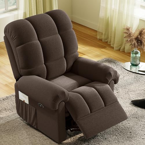 Beige White Power Recliner Chair N48489