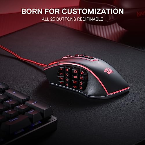 Optical Wired Ergonomic Gaming Mouse with 12 Side Buttons, 12,400 DPI W86171