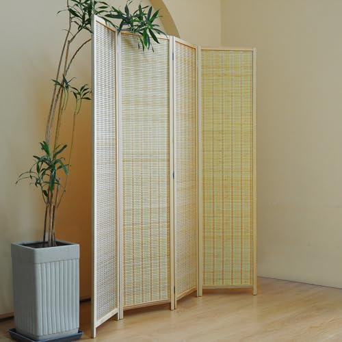 Bamboo Room Divider Screen, 67" H x 76.75" W M79342