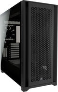 Black Tempered Glass Mid-Tower ATX PC Case F1330